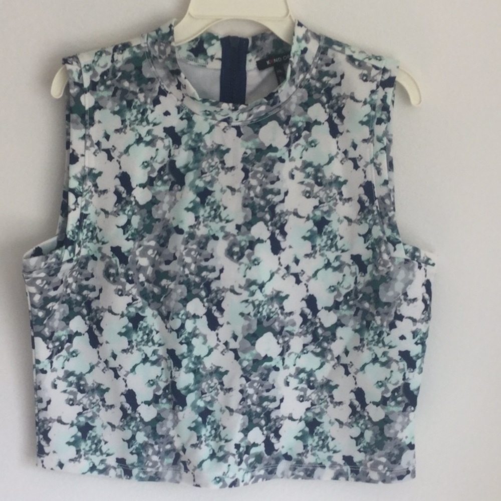 Kiind Of multi colored crop top. Size XL.